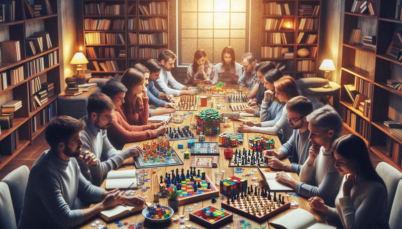 جمعی دور میز درحال بازی کردن