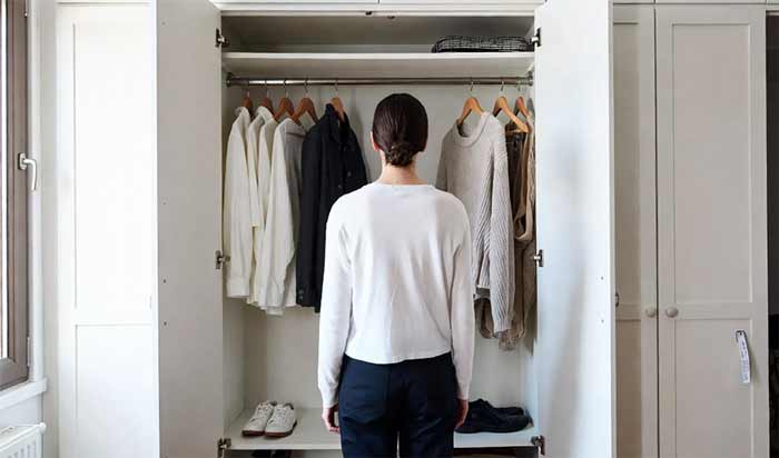 زندگی مینیمال مینیمالیسم در کمد لباس