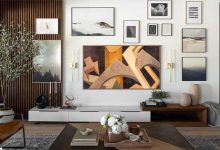 قاب بندی دیوار پذیرایی مدرن