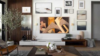 قاب بندی دیوار پذیرایی مدرن