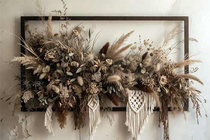 قاب‌بندی با گیاهان خشک