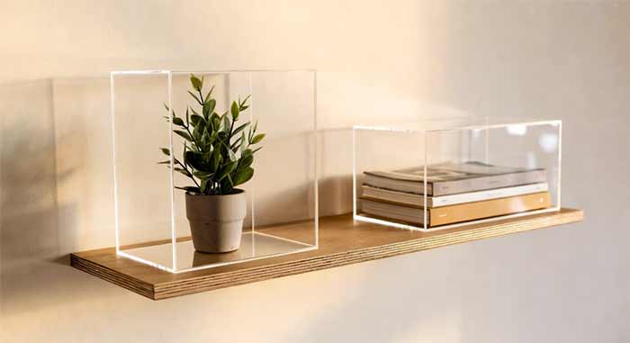 شلف دیواری با قاب‌های شناور