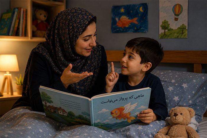 قصه‌گویی متقابل به‌جای فقط خواندن کتاب